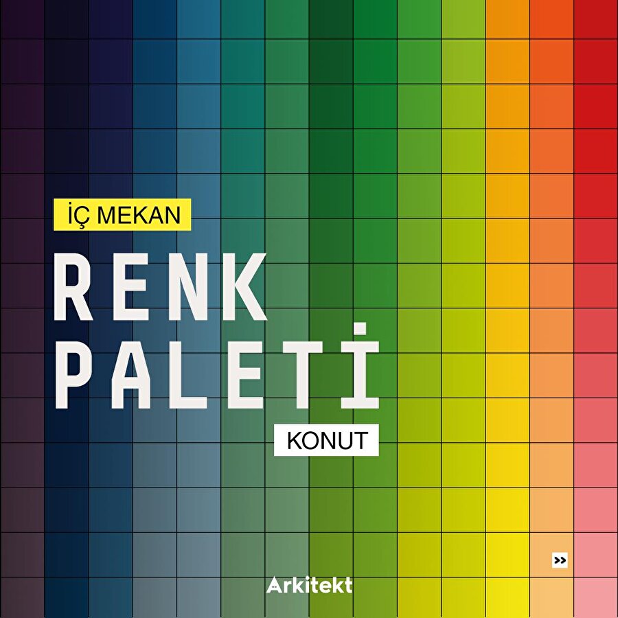 İç mekan tasarımları ve renk paletleri