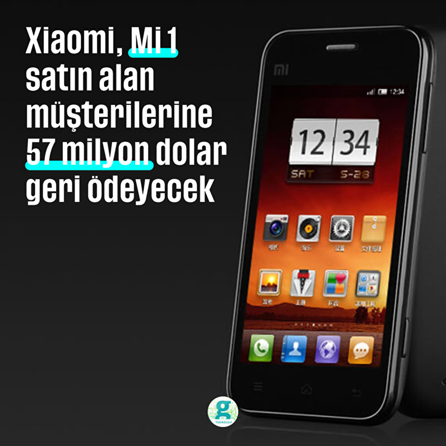 Xiaomi, Mi 1 satın alan müşterilerine 57 milyon dolar geri ödeyecek