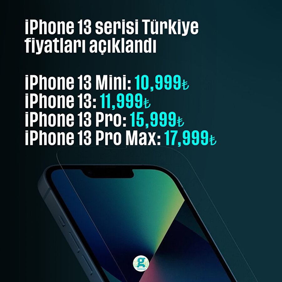 iPhone 13 serisi Türkiye fiyatları açıklandı