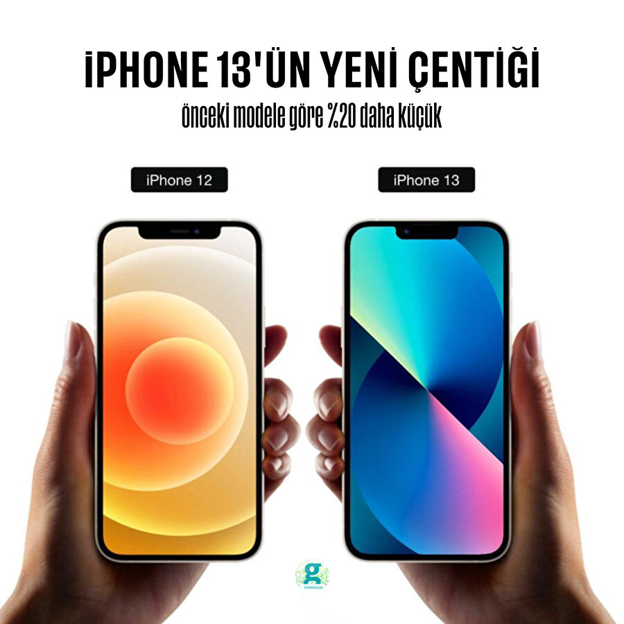 iPhone 13'ün çentiği önceki modele göre %20 daha küçük