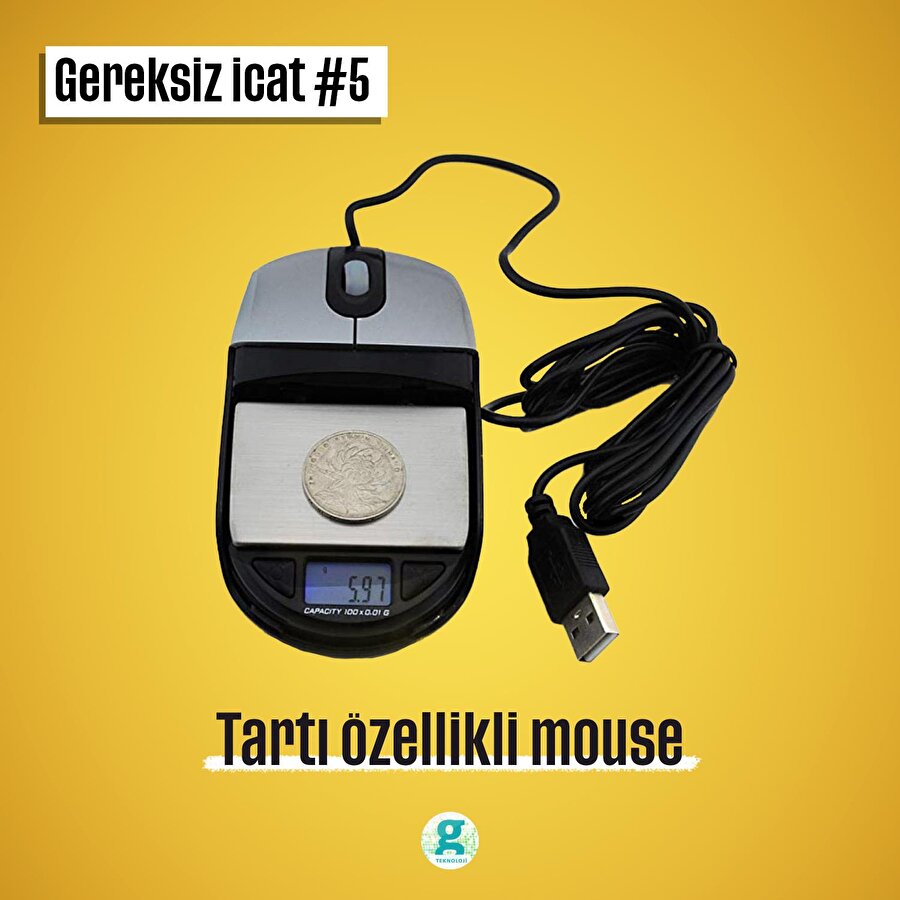 Gereksiz icatlarda bu hafta: Tartı özellikli mouse 🖱