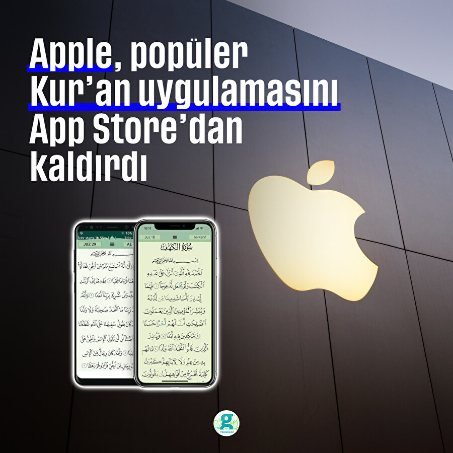 Apple, popüler Kur’an uygulamasını App Store’dan kaldırdı