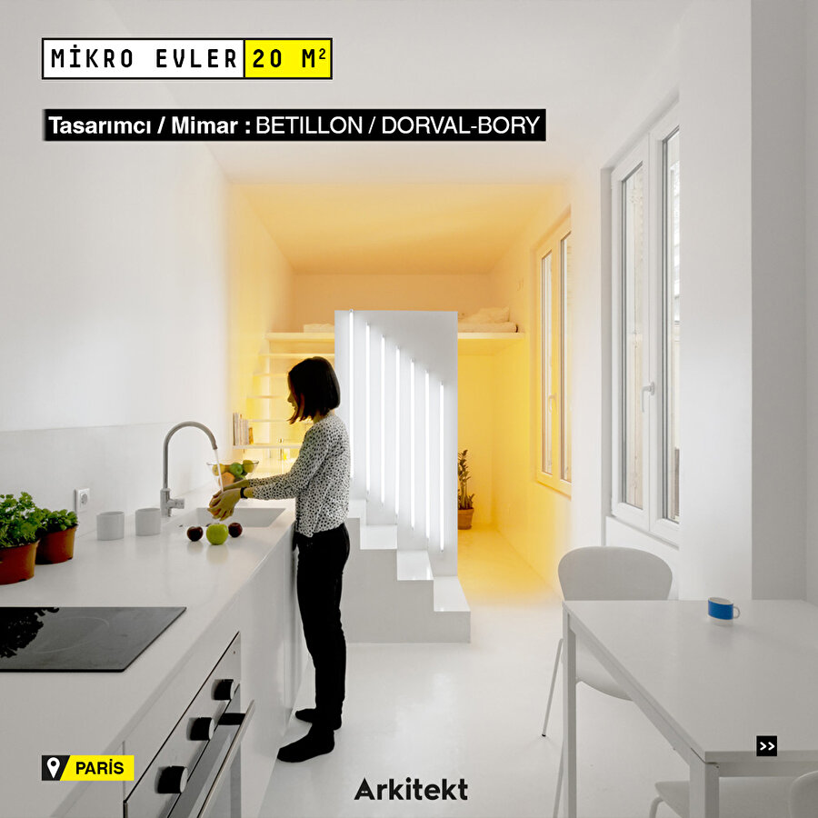 Paris’te 20 m2lik yaşam alanı