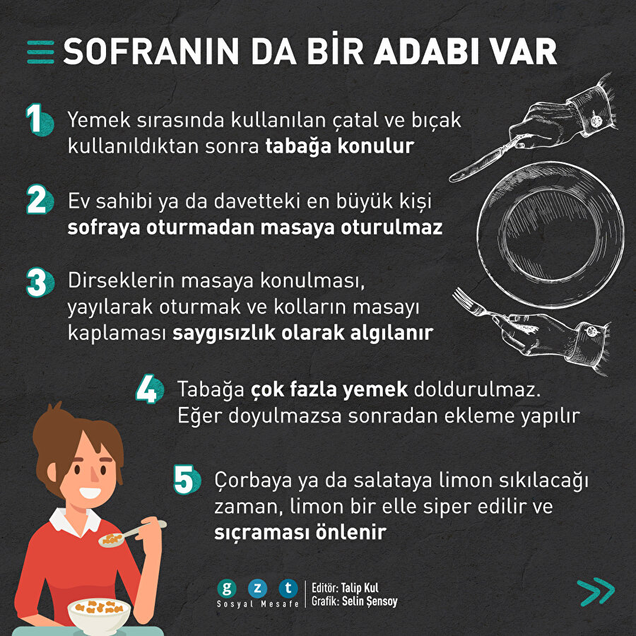 Sofranın da bir adabı var