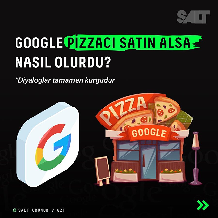 Google pizzacı satın alsa nasıl olurdu?