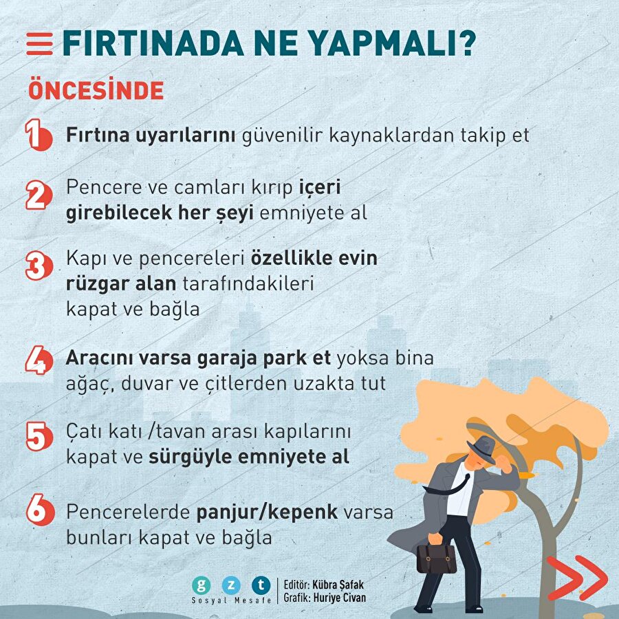 💨 Madde madde fırtına öncesinde, sırasında ve sonrasında yapılması gerekenler