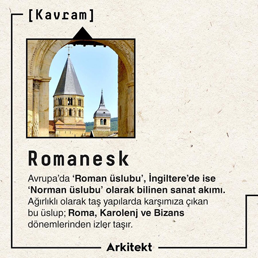 Mimari akımlarda bugün "Romanesk" 