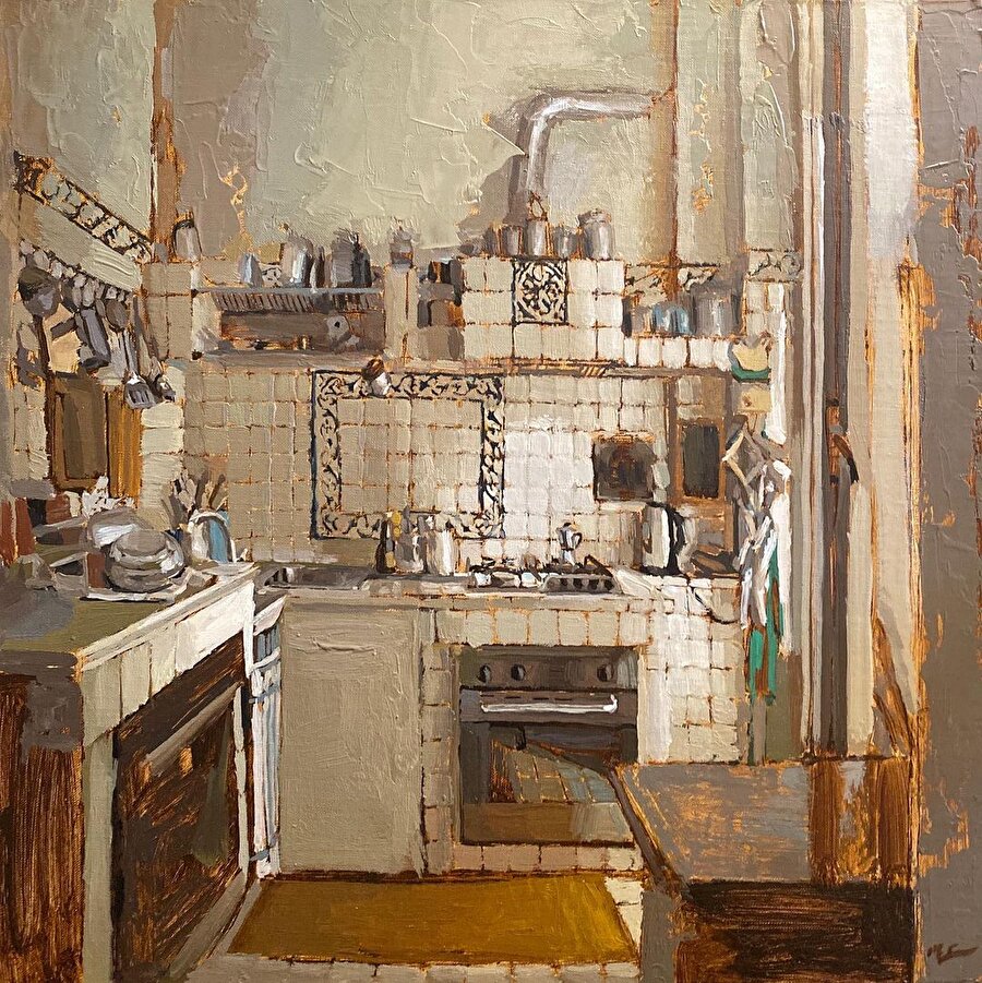 Yağlı boyayla resmedilen mekanlar 