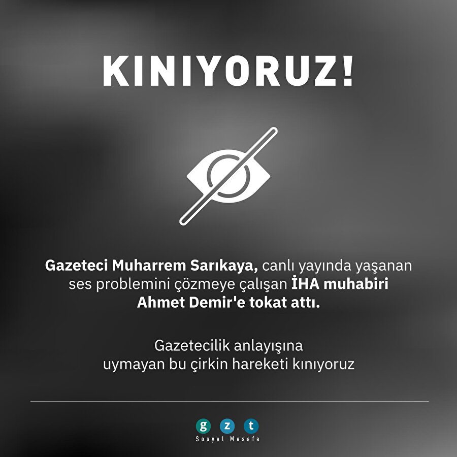 Gazeteci Muharrem Sarıkaya'dan İHA muhabirine tokatlı saldırı