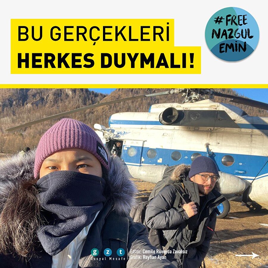 GZT editörleri Nazgül ve Emin Rusya'da gözaltına alındı
