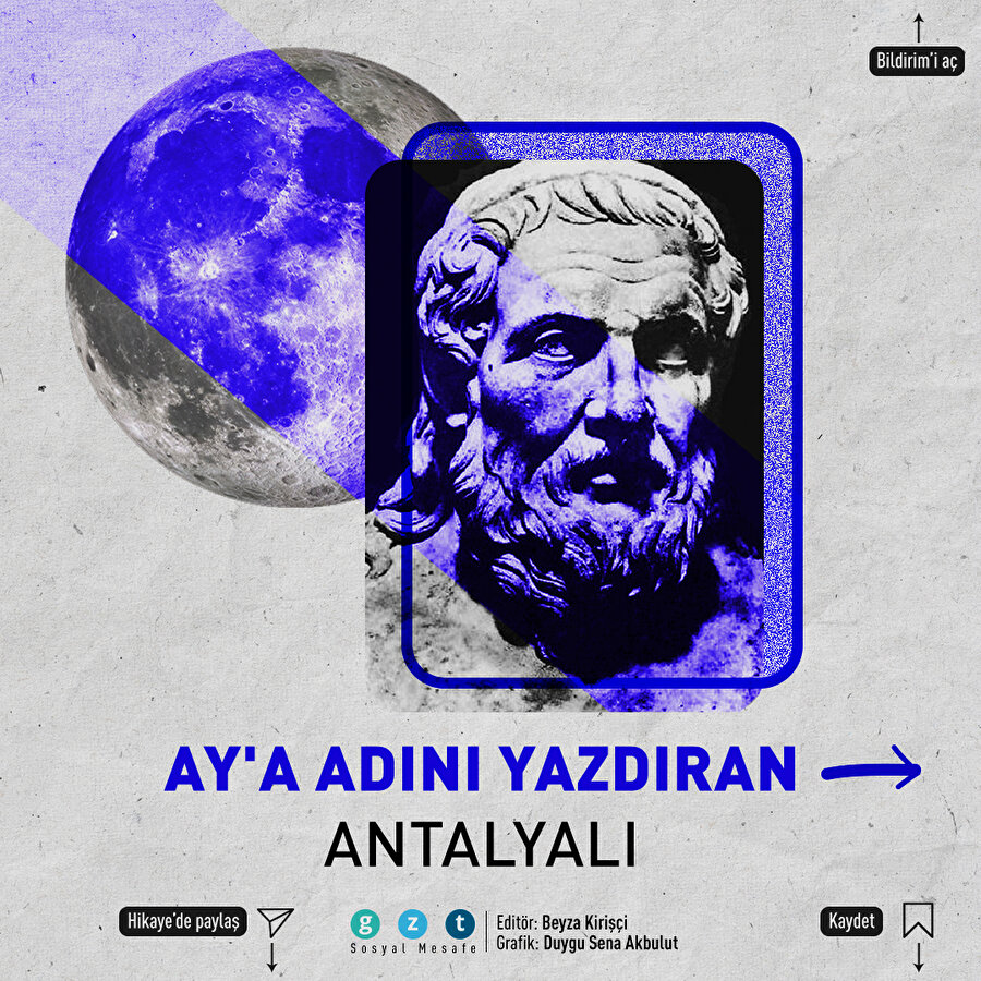 Antalyalı geometrici Ay'a adını nasıl yazdırdı?