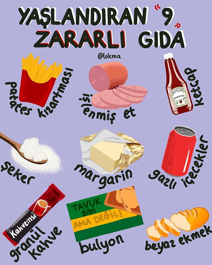 Yaşlandıran gıdalar...