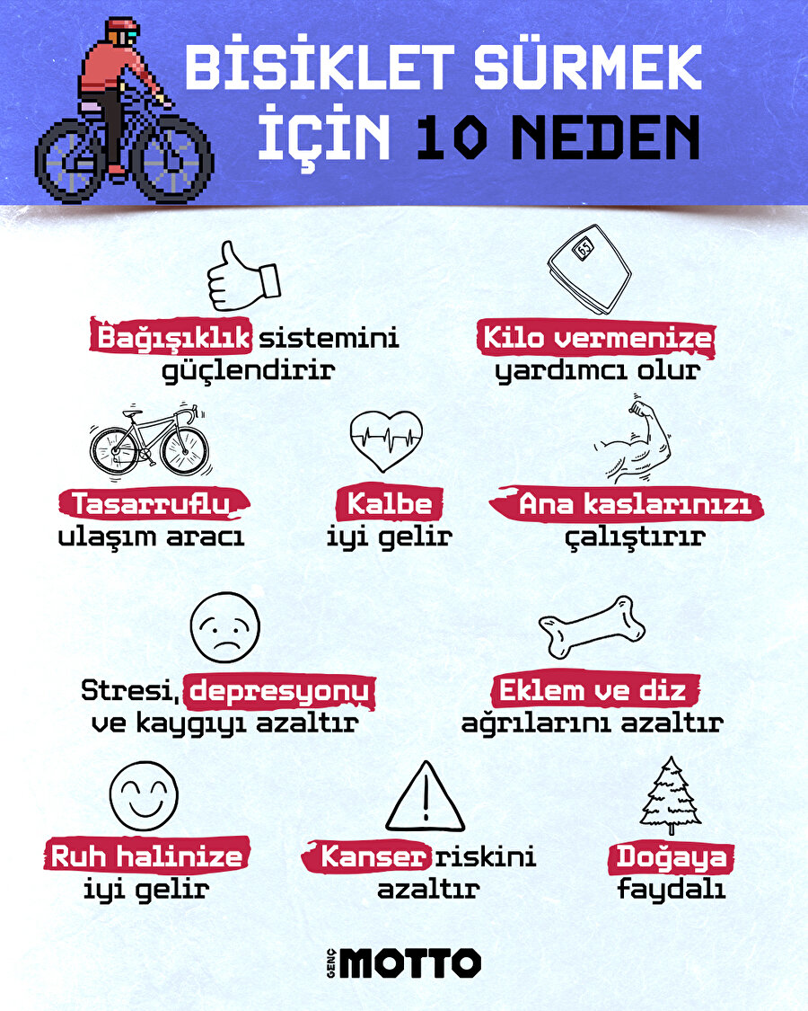 Bisiklet sürmek için 10 neden