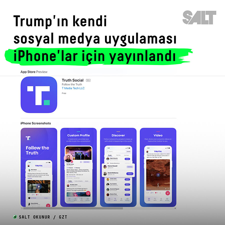 Truth Social App Store'da yayınlandı