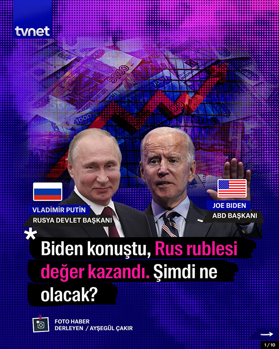 Biden konuştu, Rus rublesi değer kazandı. Şimdi ne olacak?