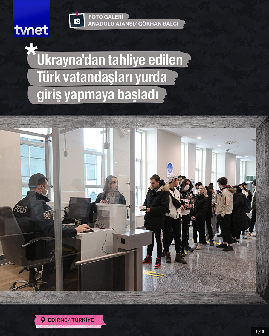 Ukrayna'dan tahliye edilen Türk vatandaşları yurda giriş yapmaya başladı