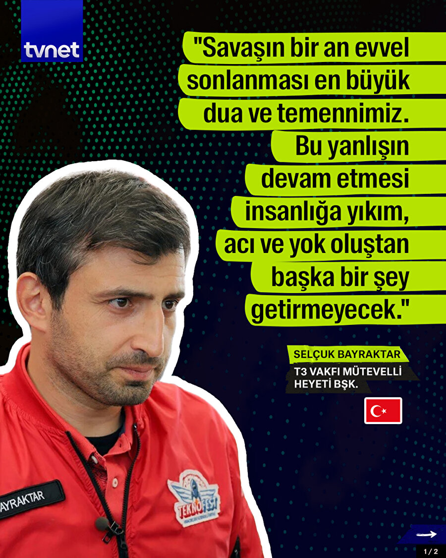 "Savaşın bir an evvel sonlanması en büyük dua ve temennimiz"