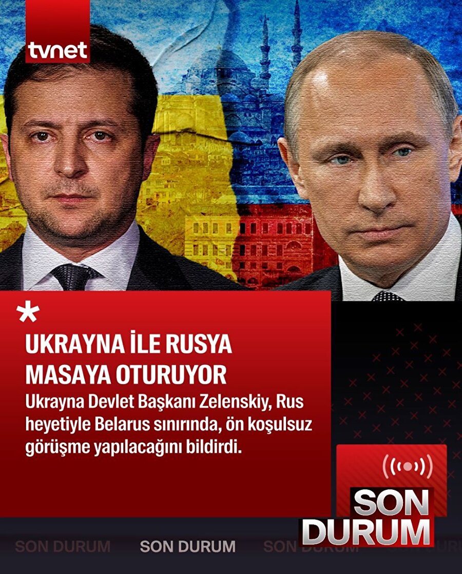 Ukrayna ile Rusya masaya oturuyor