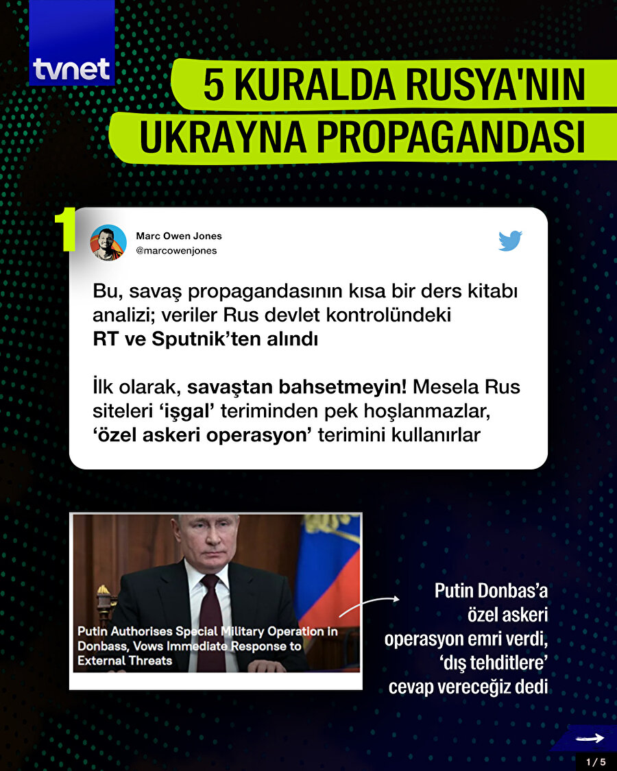 5 kuralda Rusya'nın Ukrayna propagandası 
