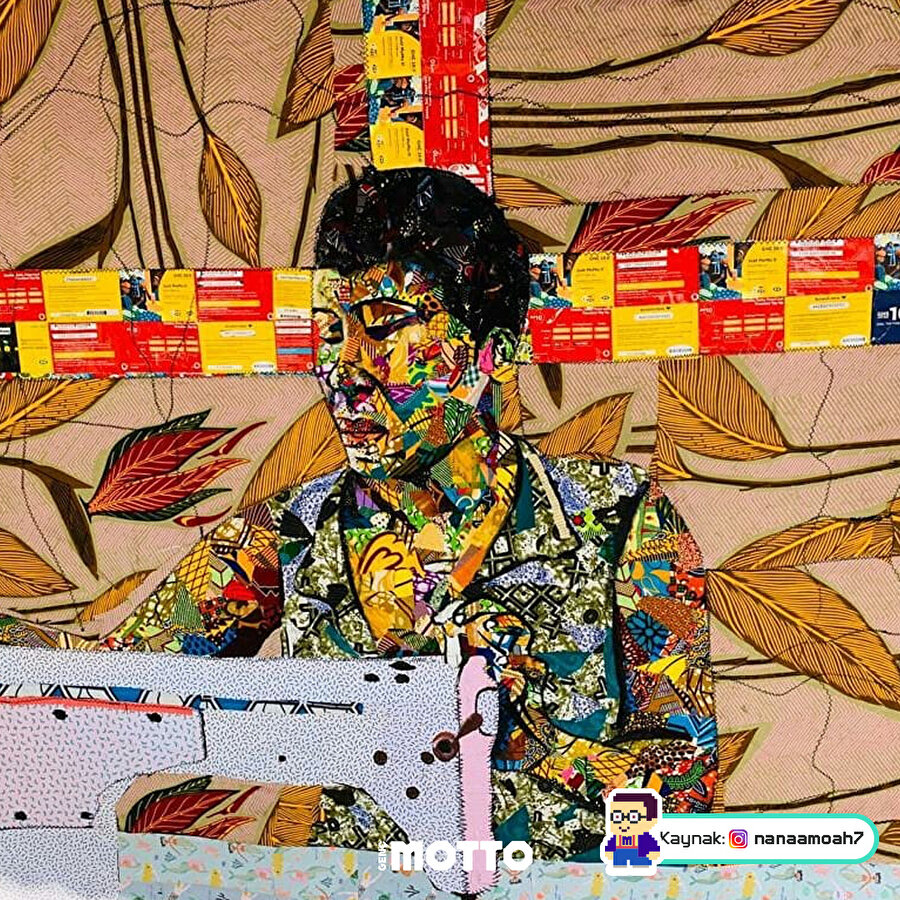 Tekstil malzemeleriyle yapılan tablo 