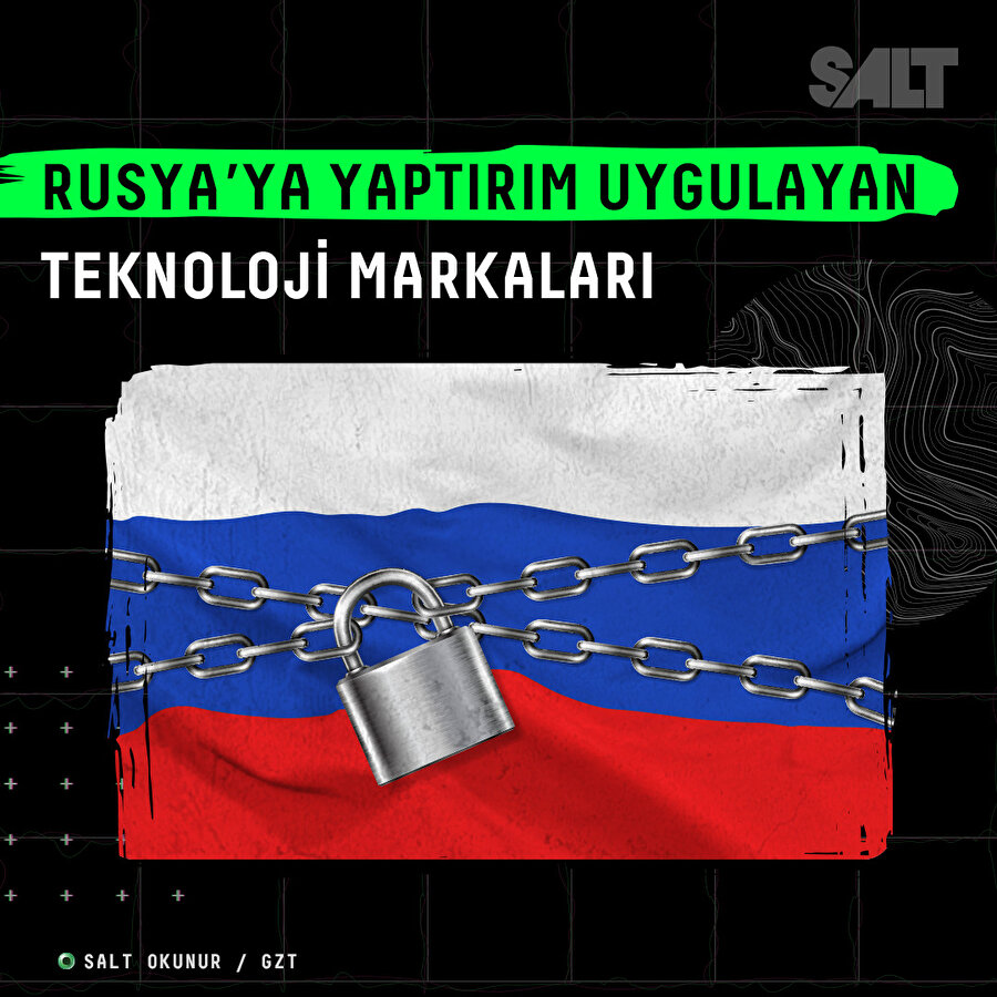 Rusya’ya yaptırım uygulayan teknoloji markaları (tam liste)