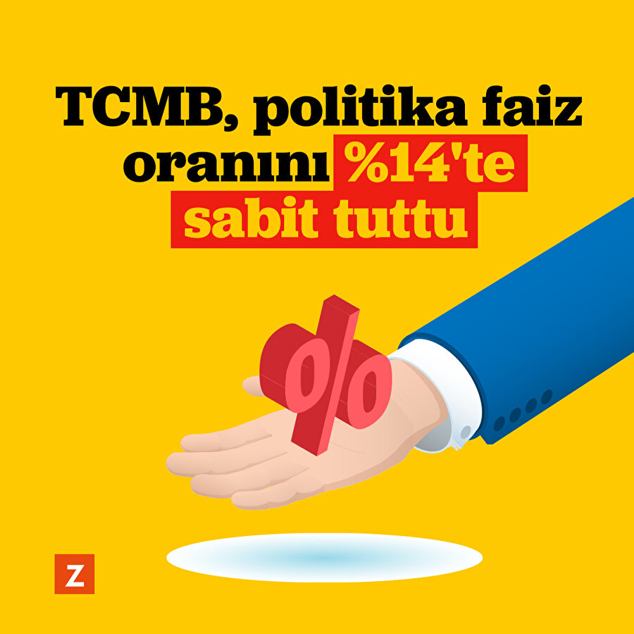 TCMB politika faizini %14 seviyesinde tutma kararı aldı