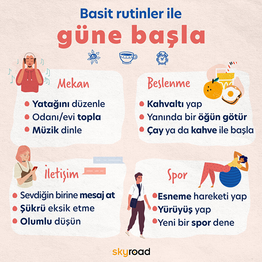 Basit rutinlerle güne başla 🎉