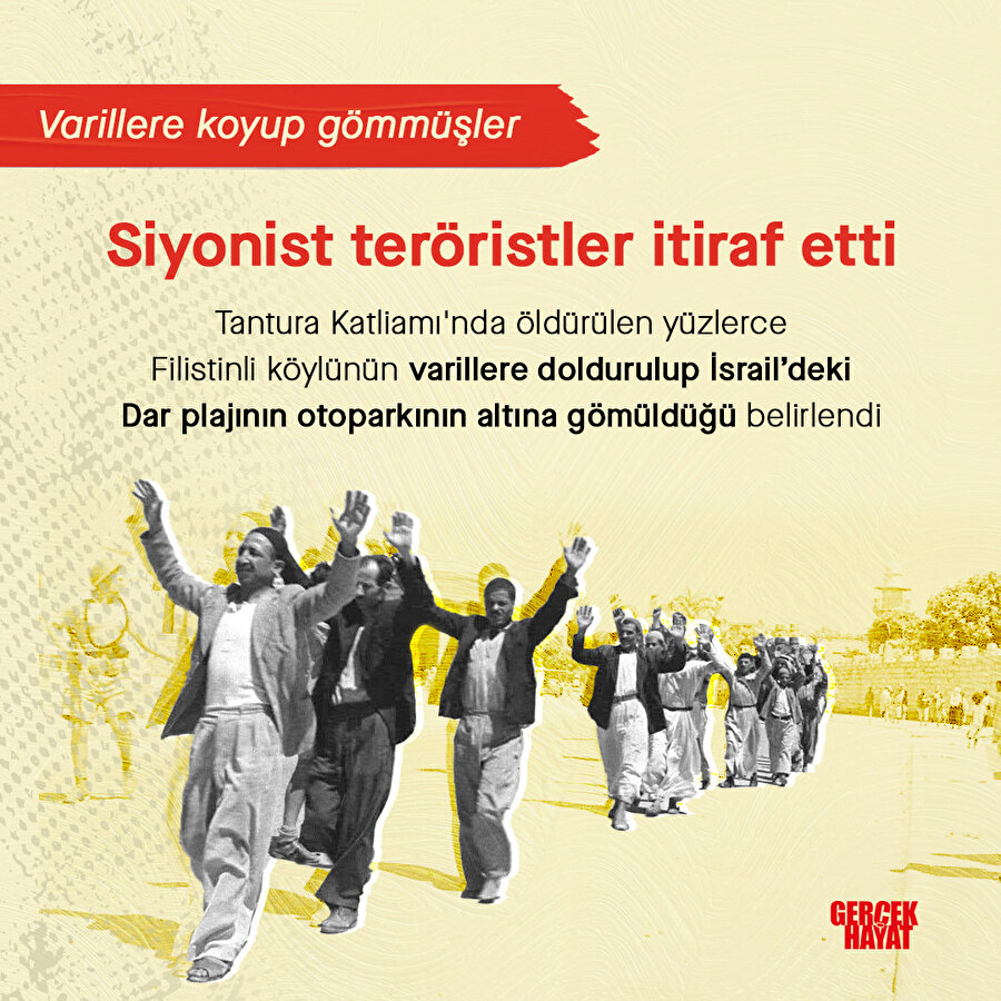 Yüzlerce Filistinli'yi varillere koyup gömdüler