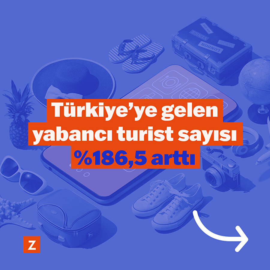 Türkiye’ye gelen yabancı turist sayısı arttı