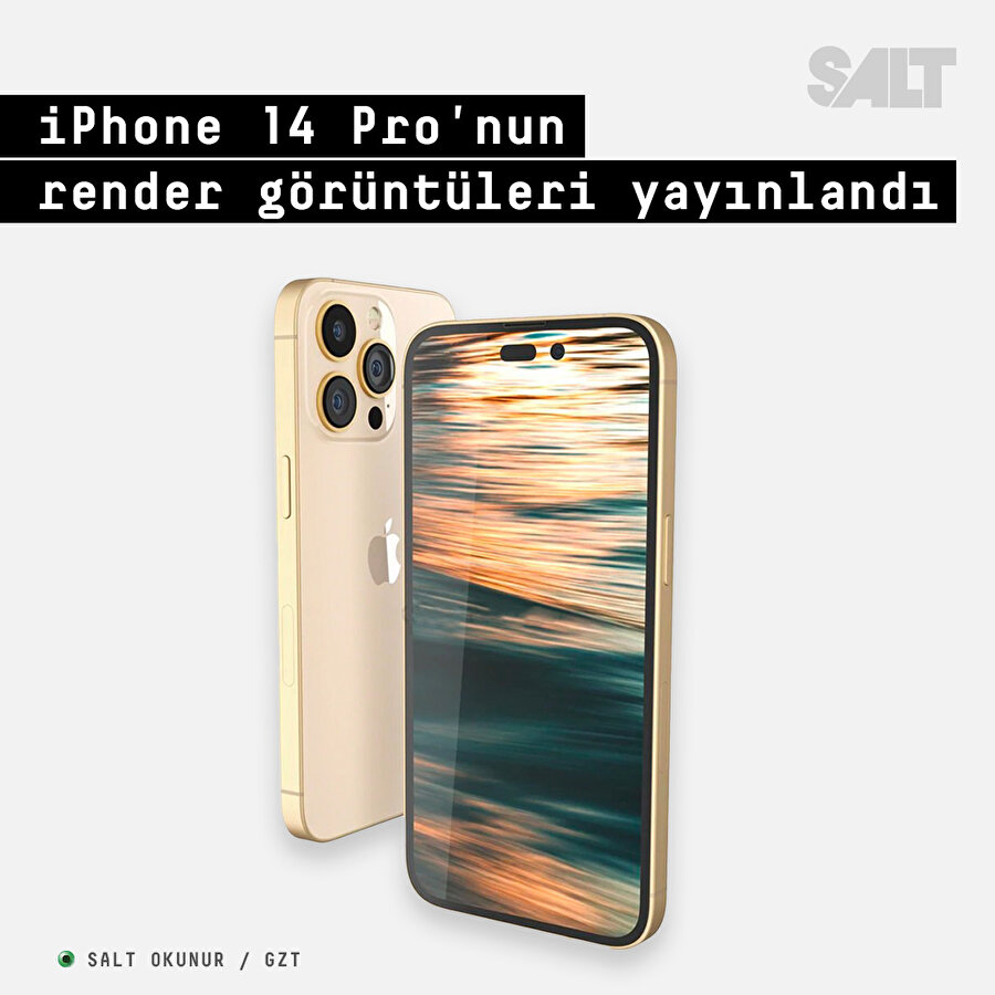 iPhone 14 Pro'nun render görüntüleri sızdırıldı!