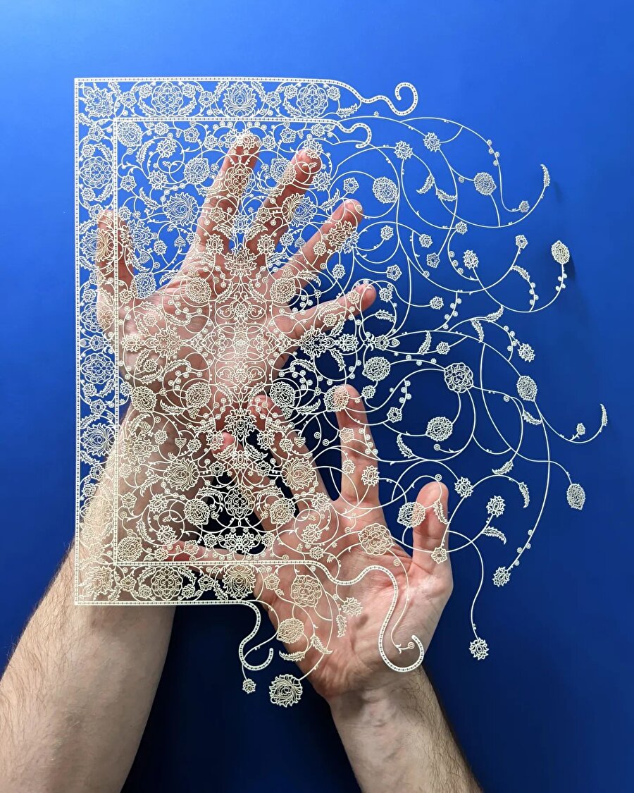 Lazer kesim geleneksel motifler... 