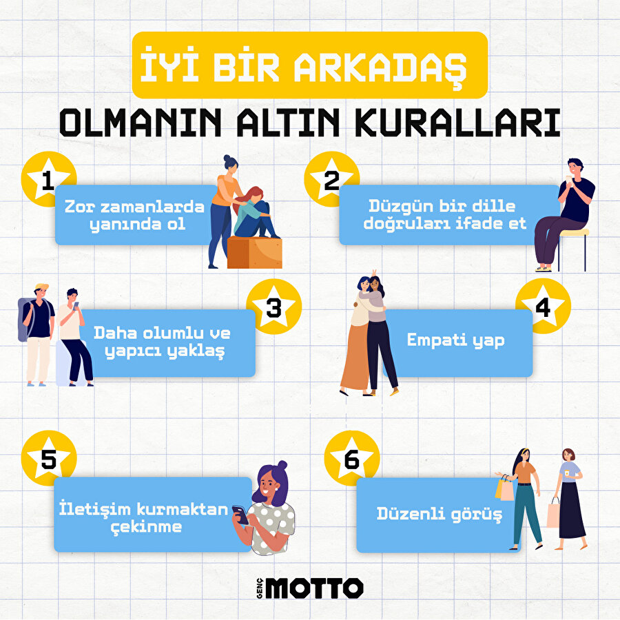 İyi bir arkadaş olmanın altın kuralları 🌟