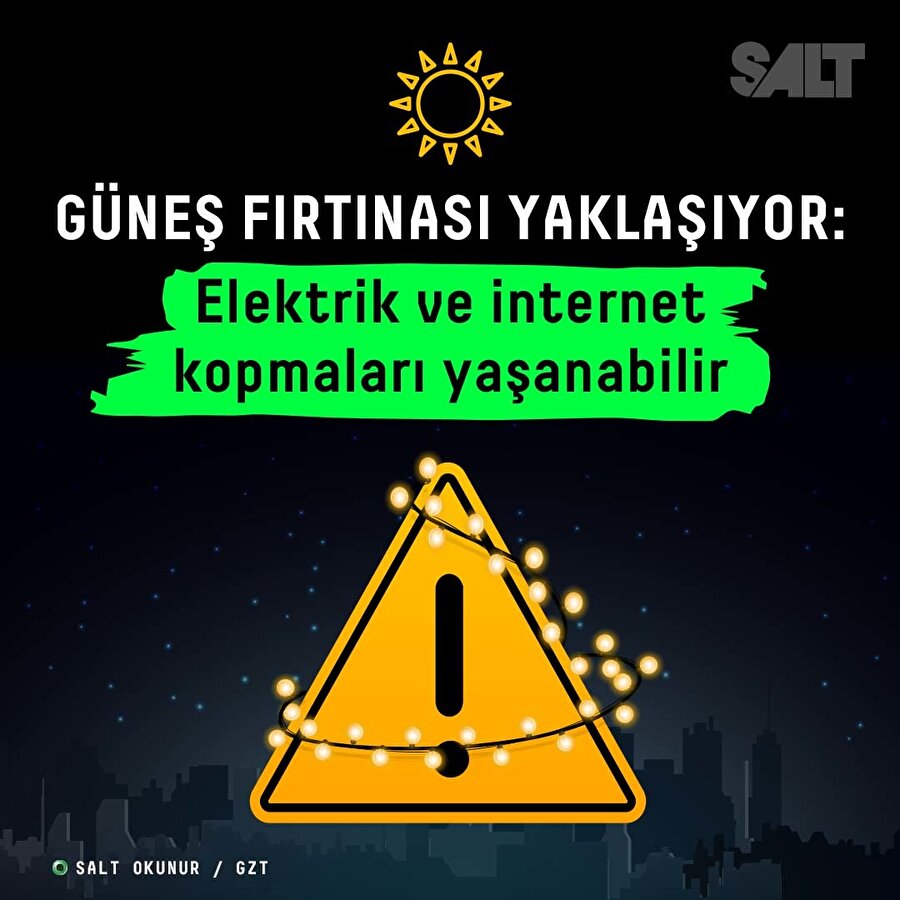 ☀Güneş fırtınası yaklaşıyor: Elektrik ve internet kopmaları yaşanabilir