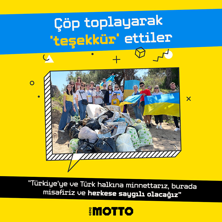 Çöp toplayarak 'teşekkür' ettiler 