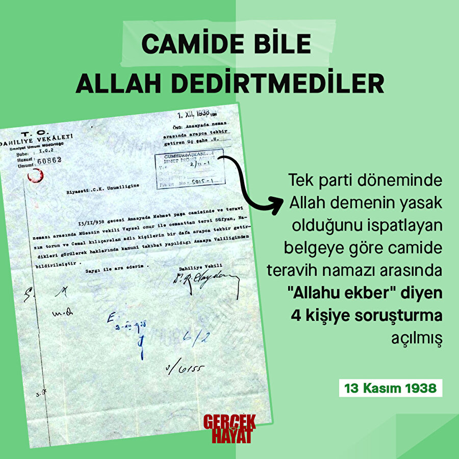 Camide bile Allah demeyi yasakladıkları belgelendi