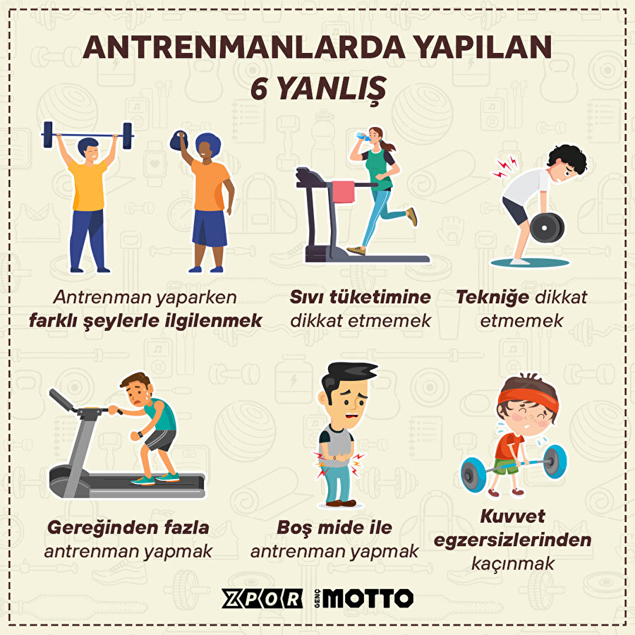 Antrenmanlarda yapılan 6 yanlış 