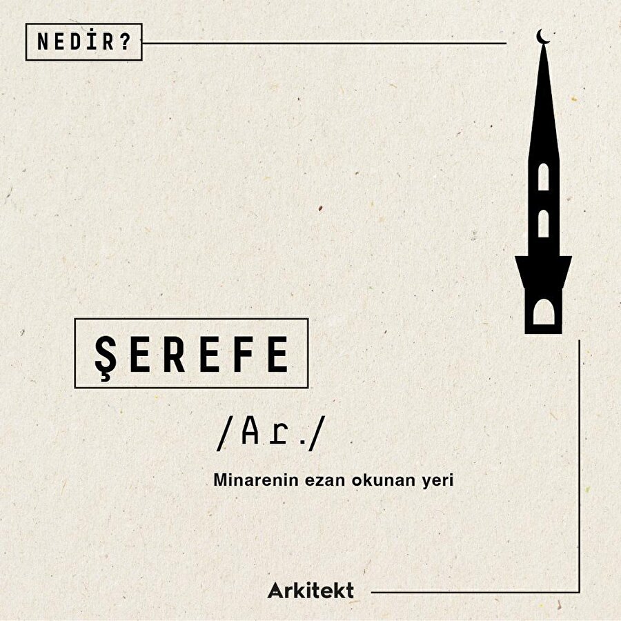 Mimarlık sözlüğünde bu hafta 'Şerefe' var!