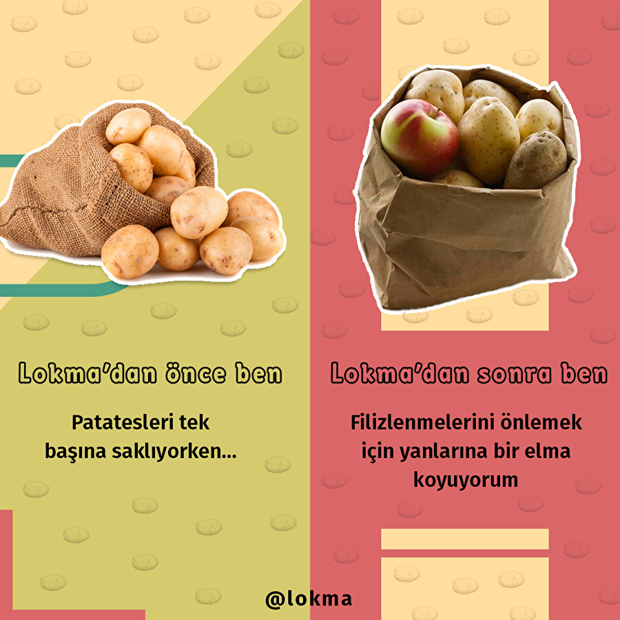 🍎Lokma'dan önce ben Lokma'dan sonra ben🥔