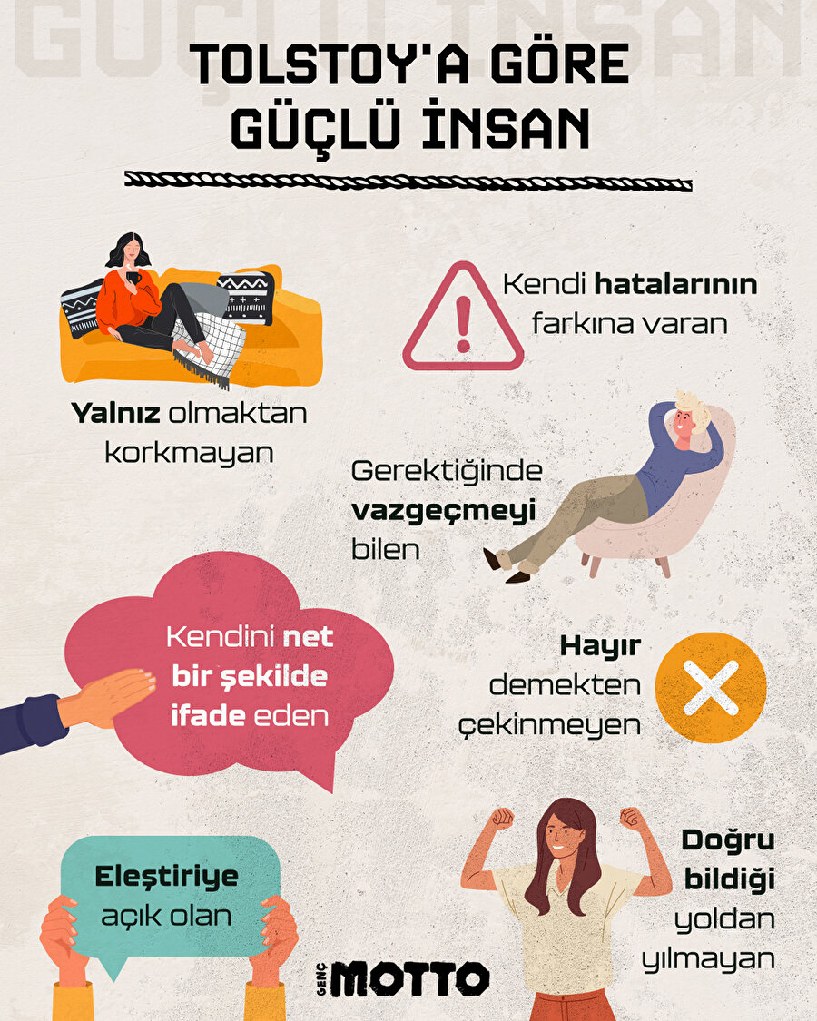 Tolstoy'a göre güçlü insan 💪