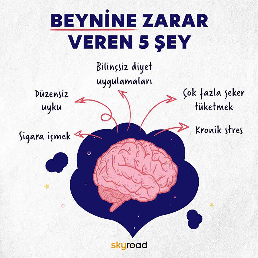 Beynine zarar veren 5 şey 🧠