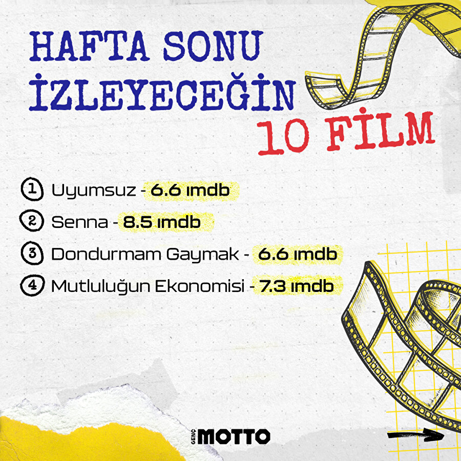 Hafta sonu izleyeceğin 10 film 🎞️