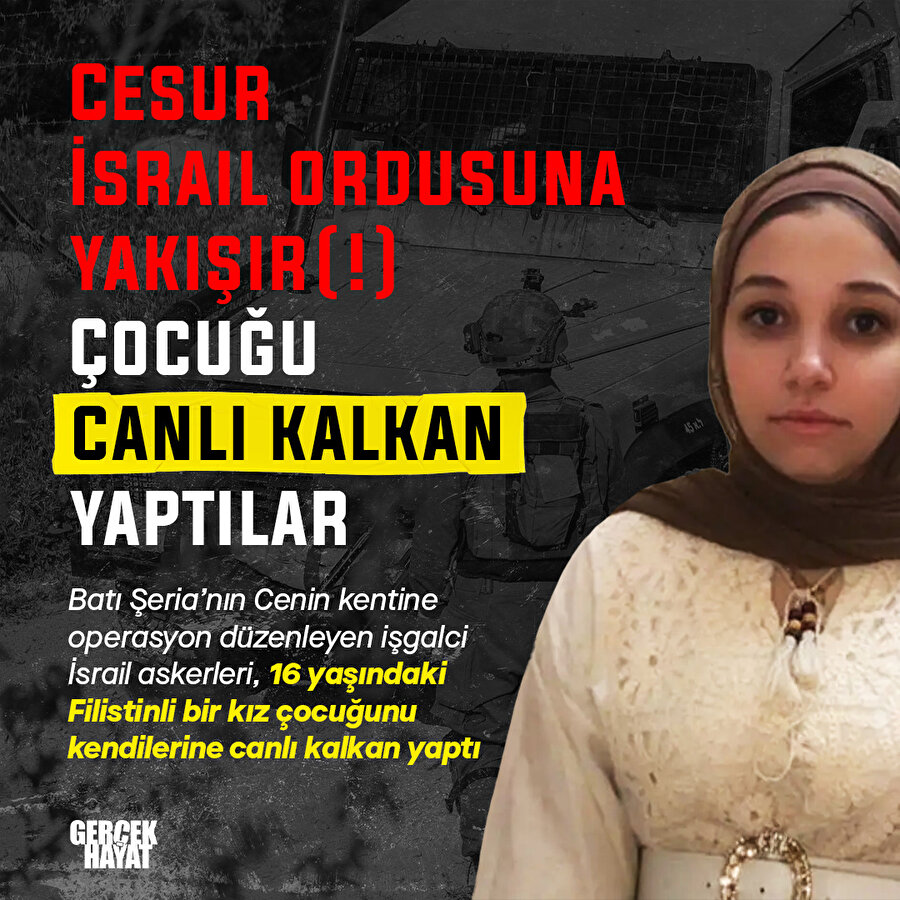 İşgalciler küçük çocuğu canlı kalkan yaptı