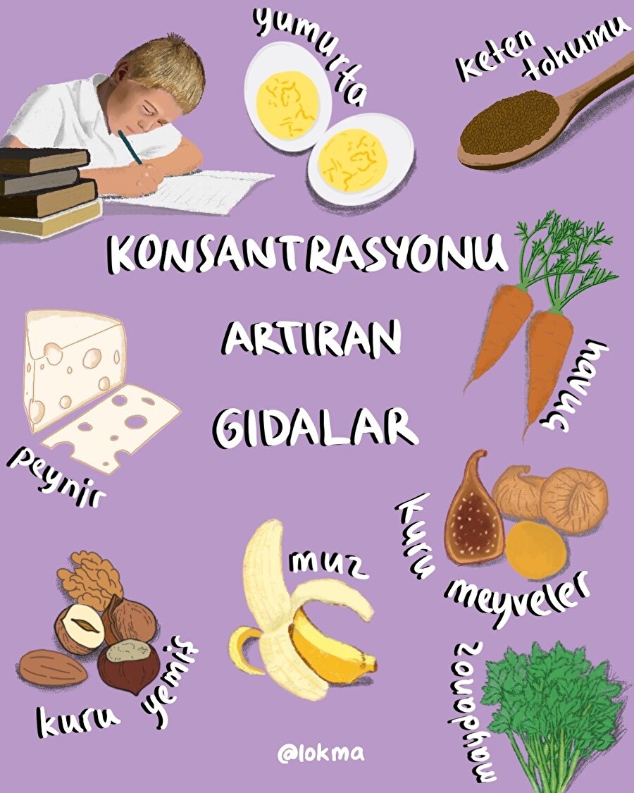 Konsantrasyonu artıran gıdalar!