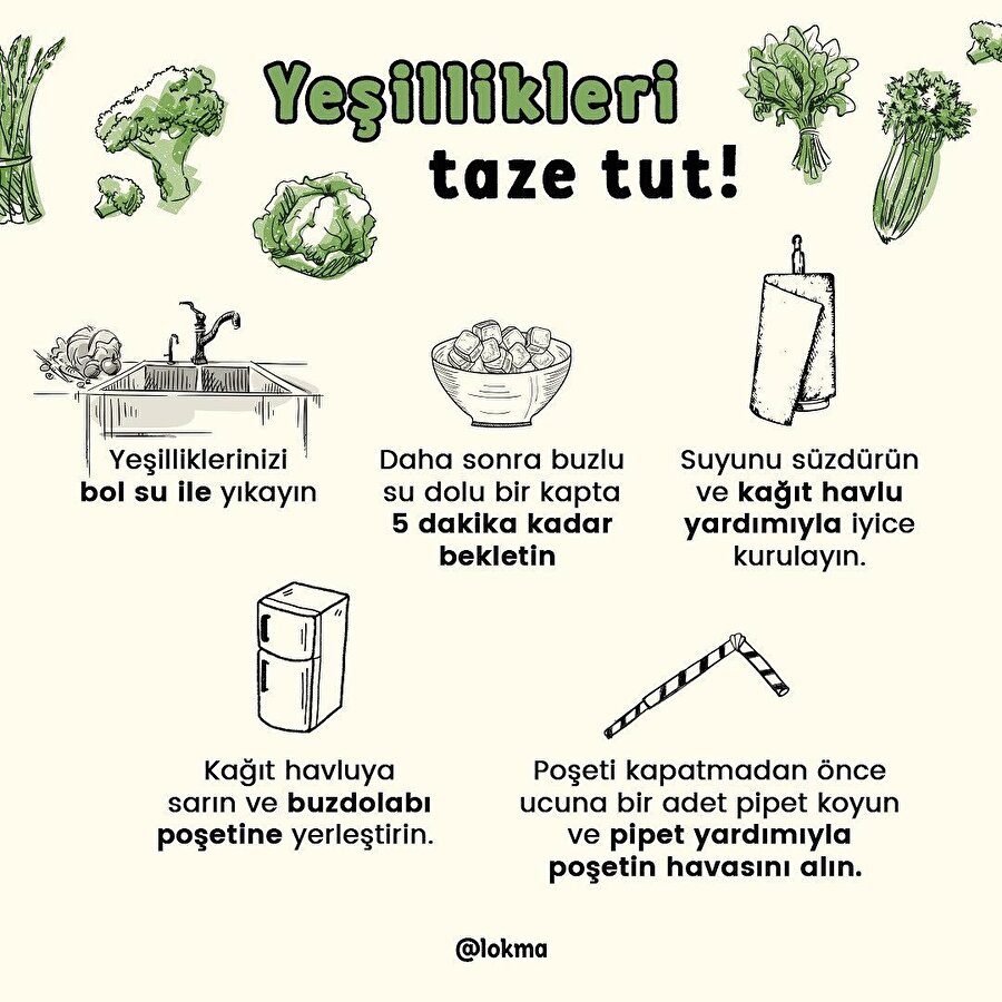 Yeşillikleri taze tut! 🌿