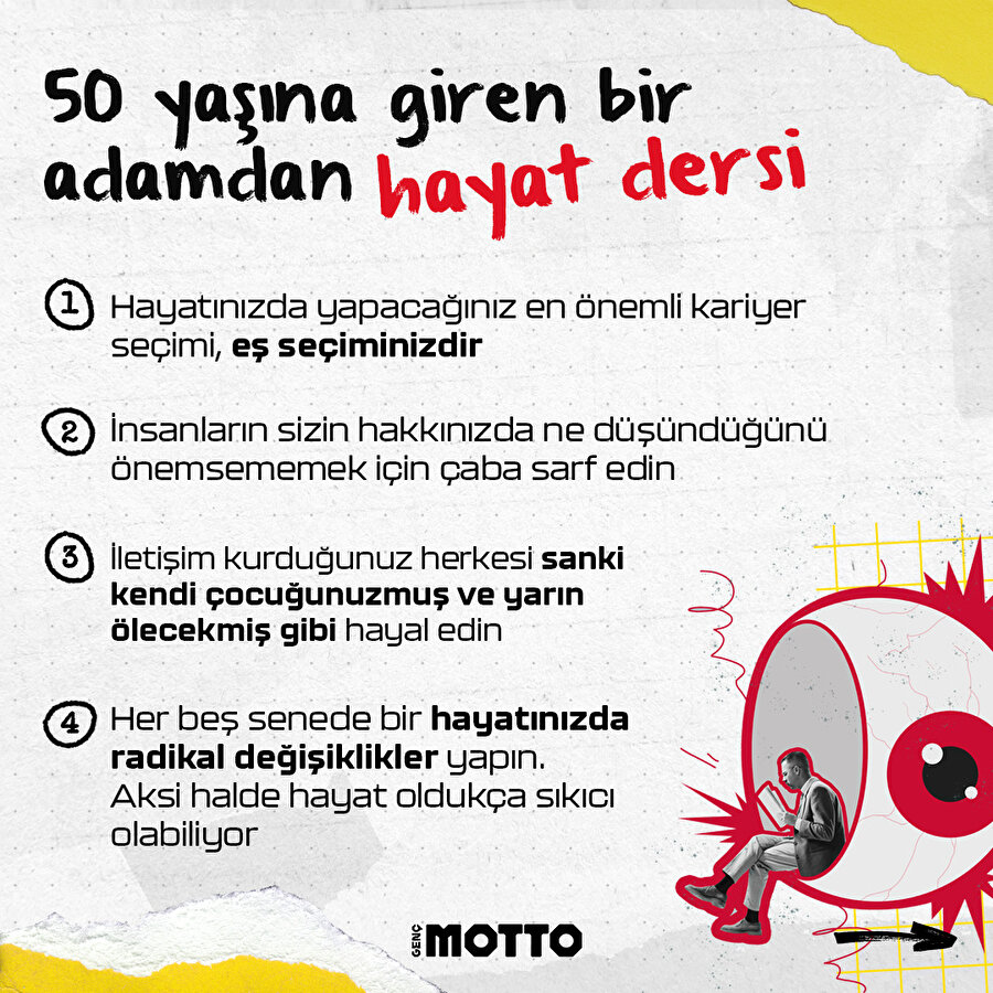 50 yaşına giren bir adamdan hayat dersi 