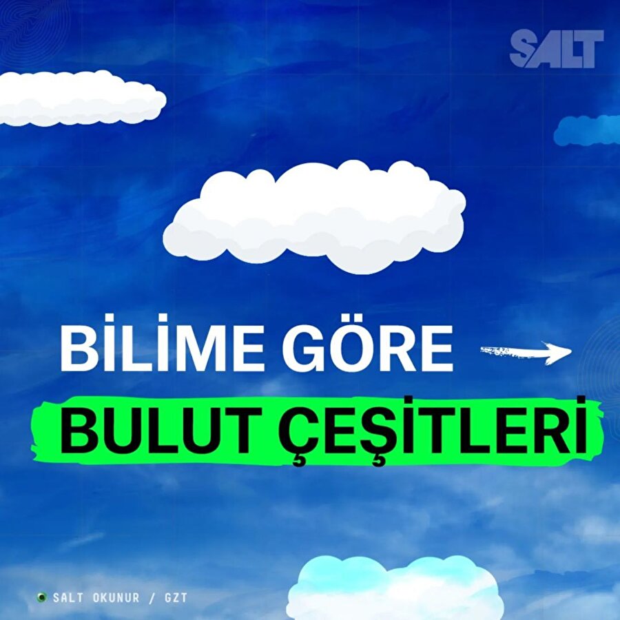 ☁️Bilime göre bulut çeşitleri