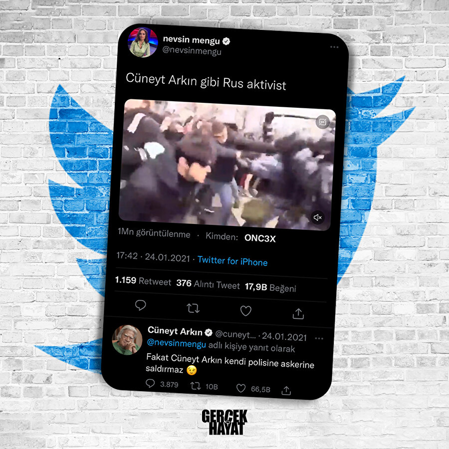 Cüneyt Arkın'dan Nevşin Mengü'ye efsane cevap...