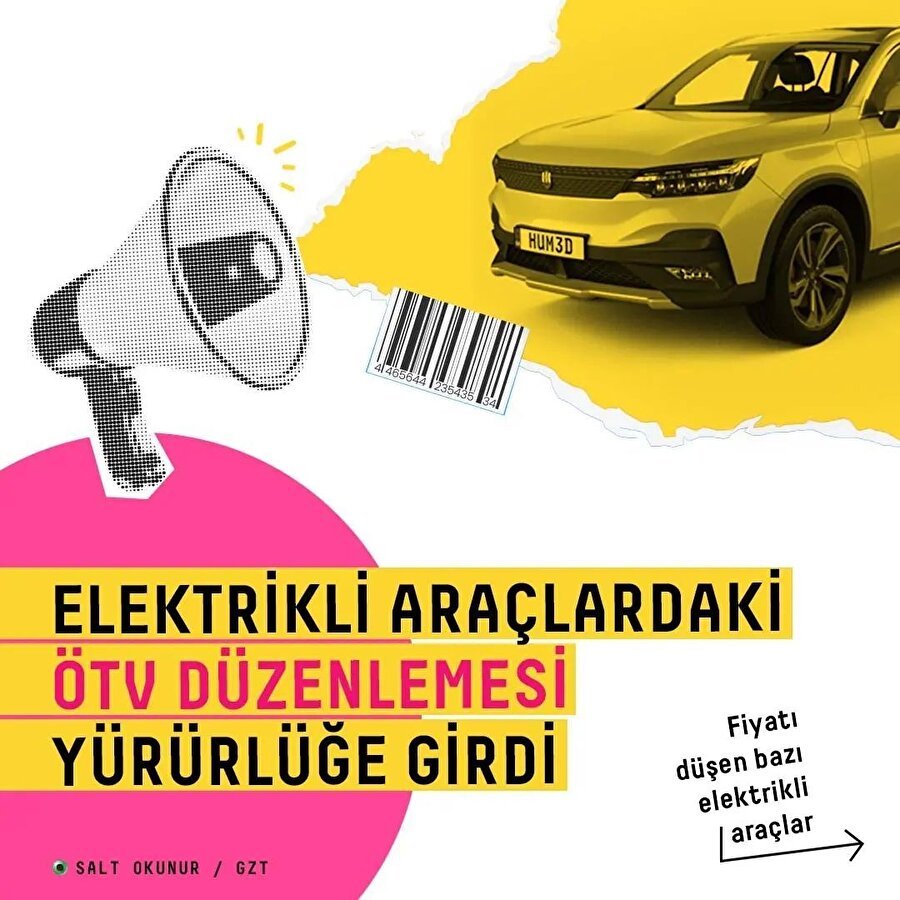 Elektrikli arabalardaki ÖTV düzenlemesi yürürlüğe girdi