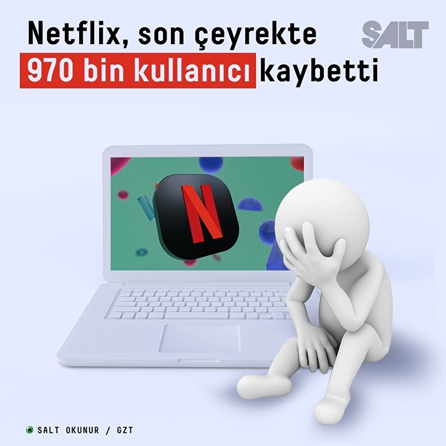 Netflix son çeyrekte 1 milyona yakın abone kaybetti