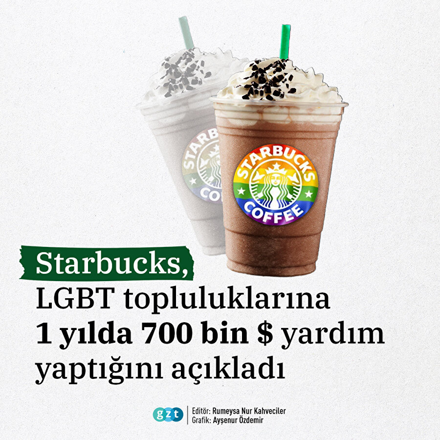 Starbucks  LGBT için 700 bin dolar yardım yaptı